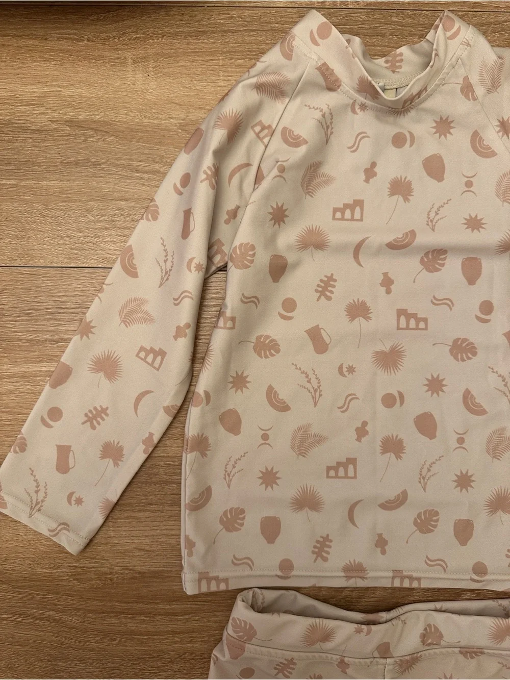 Ollie + Squish Kids Long-Sleeve Rashguard Set - Oasis Print